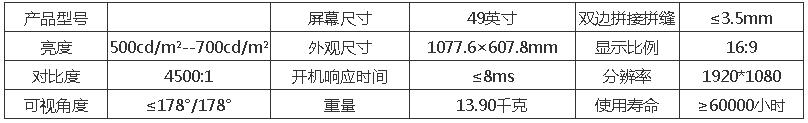 49寸3.5mm液晶拼接屏